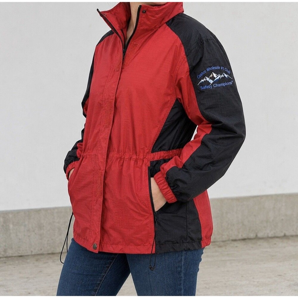 Tri-Mountain Costco Wholesale Safety Champions Women S Red Black Work Jacket